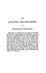 Last Will and Testament of the Springfield Presbytery