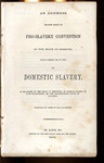 James Shannon, An Address Delivered before the Pro-Slavery Convention of the State of Missouri by James Shannon