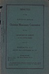 Minutes of the Eleventh Annual Christian Missionary Convention of the Churches of Christ of the United States by Charles Ernest Craggett