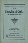 [Minutes of] Eighth National Convention of the Churches of Christ of the United States by Blair T. Hunt