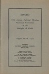Minutes 33rd Annual National Christian Missionary Convention of the Disciples of Christ
