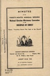 Minutes of the Thirty-Ninth Annual Session, National Christian Missionary Convention of the Disciples of Christ